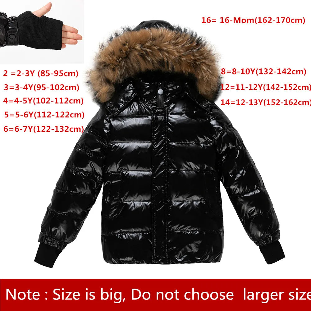 Fashion winter coat Children's jacket for baby boys girls clothes Warm kids clothes waterproof thicken snow wear 2-16Y