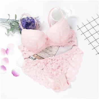 Lingerie Sexy Bra Set Women Push Up Lenceria Mujer Femme Underwire Langerie Girl Bralette Bras And Panty Feminina Lace Underwe