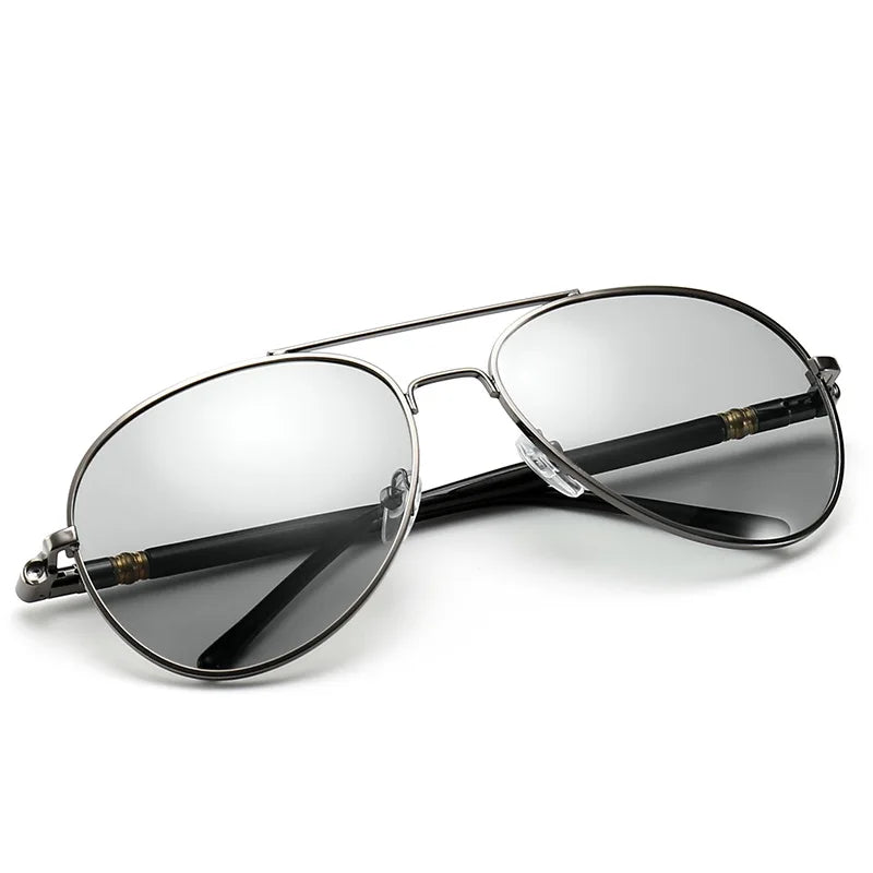 Photochromic Sunglasses Men Polarized Sunglesses Driving Chameleon Sun Glasses Change Color Men Sunglasses Brand Designer