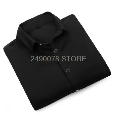 Boys White Shirts for Kids Clothes Solid Cotton Formal Shirt for boys Teenagers School Performance Uniform 4-16 Years Old