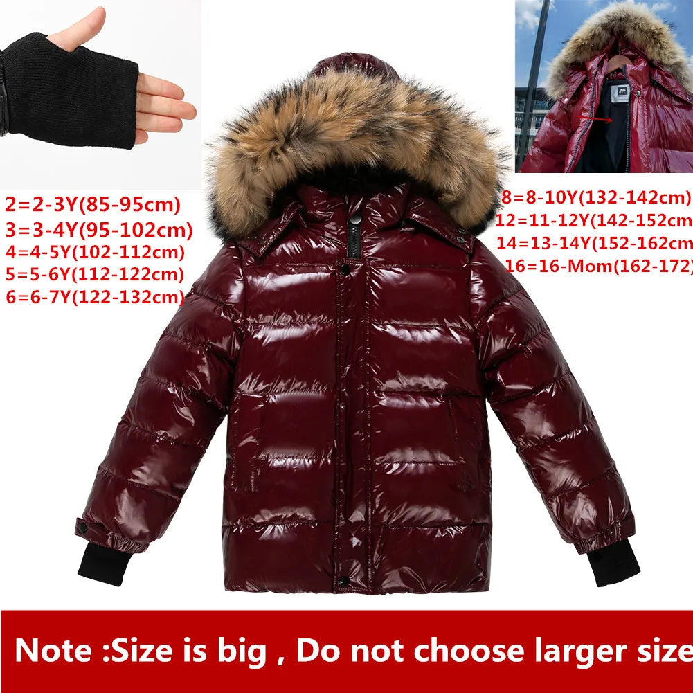 Fashion winter coat Children's jacket for baby boys girls clothes Warm kids clothes waterproof thicken snow wear 2-16Y