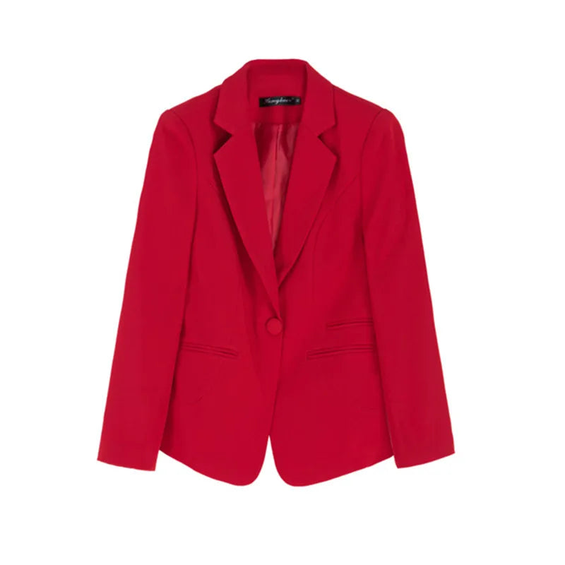 Naviu High-Quality Blazer Straight and Smooth Jacket Office Lady Style Coat Business Formal Wear Candy Color Heavy Tops