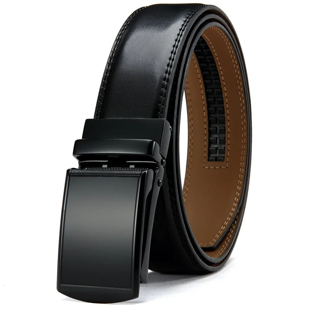 Mens Leather Belt Multiple Automatic Available Belts Leisure Fashion Ratchet Belts for Men Pants Waistband
