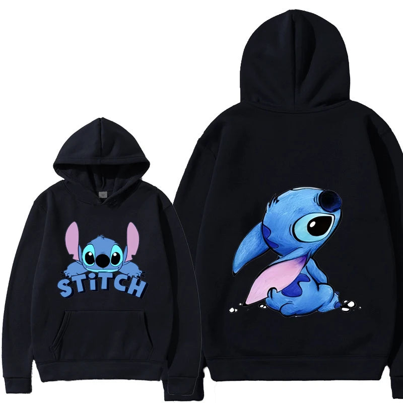 Miniso Fun Anime Autumn/Winter Hoodies Kids Hoodies Girls Boys Lilo and Stitch Sportswear Hoodies Casual Fashion Sweatshirts