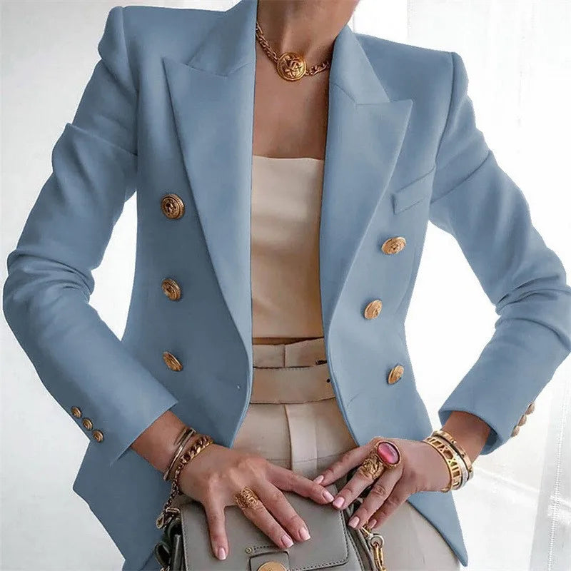 Casual Long Sleeve Blazers Femme Women Coat 2025 Fashion Jacket Outerwears Office Blazer Woman Clothes Spring Autumn