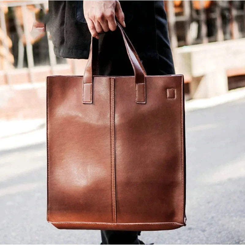 Vintage Top-Handle Bags Men's Handbags Fashion Business Men Shoulder Bag Hand Bags High Capacity Crossbody Bags Male Totes
