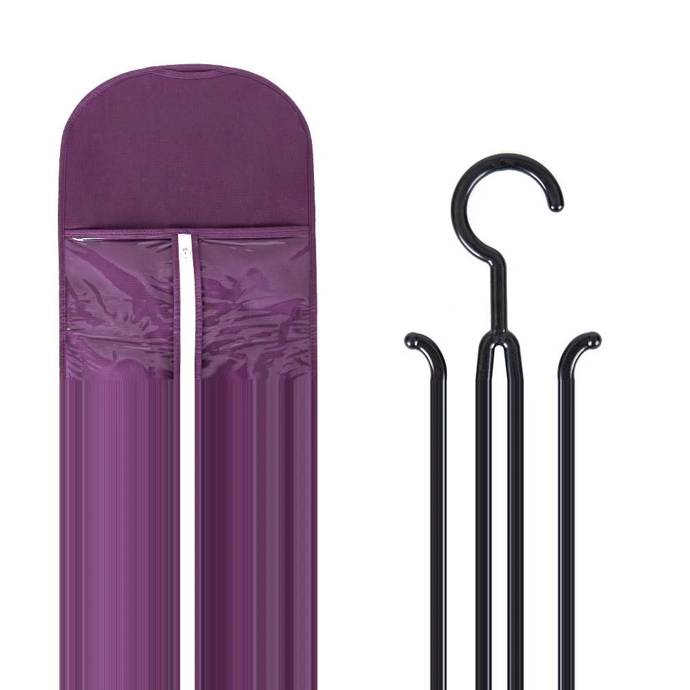 Wig Storage Bag Extra Long Hair Extension Storage Bag With Hanger For Wigs Hair Extensions Hairpiece Wig Bag With Wig Hanger