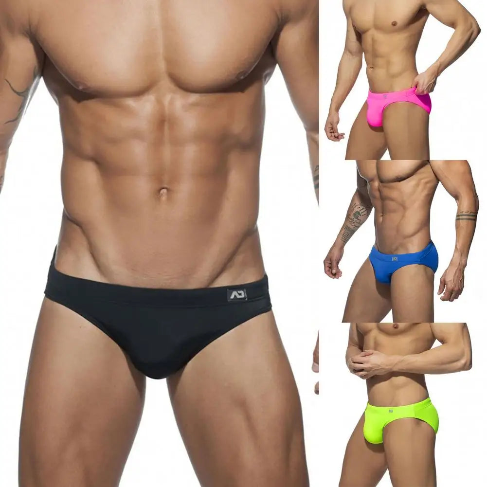 Pure Colors Jockstrap Low Waist Summer Men Swimwear for Water Sports