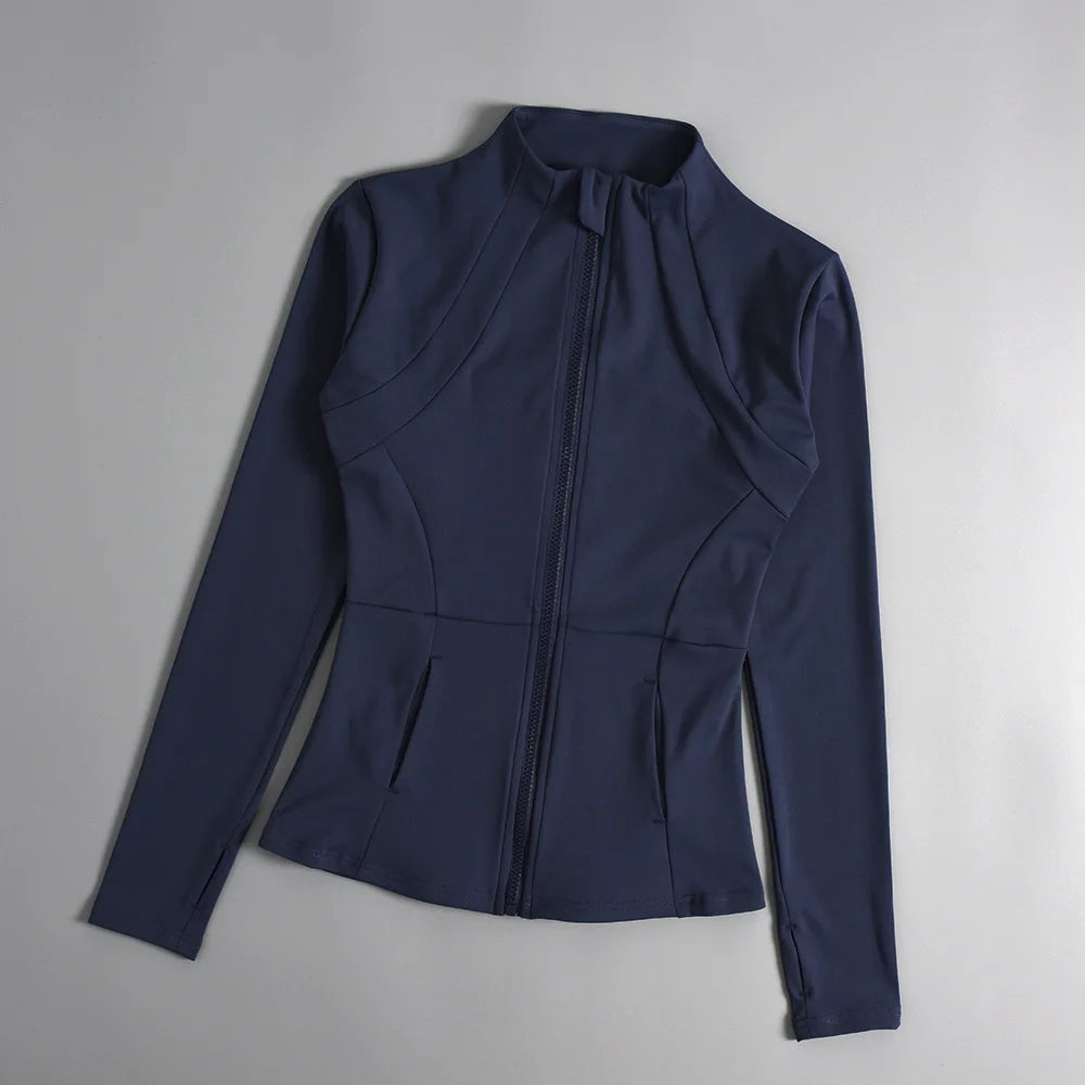 Yoga Clothes Windbreaker Sportswear Woman Running Long Sleeve Sweatshirt Sports Jackets Top Women Workout Tops Activewear