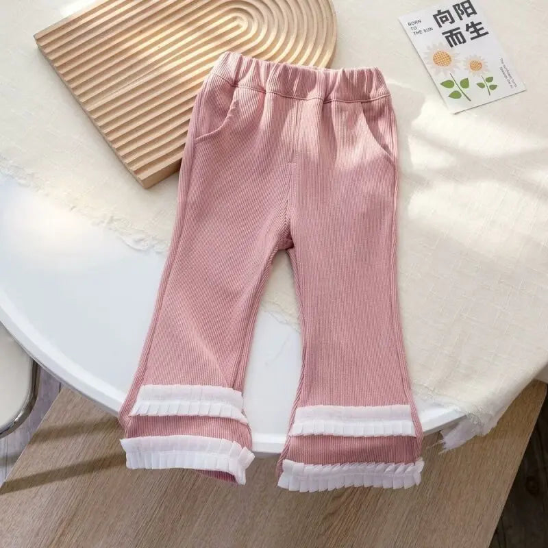Girls Clothes Sets Spring Autumn Blouses Tops + Pants Outfits For Children Clothes Set Sweet Kids Clothing 4 6 9 T2Pcs