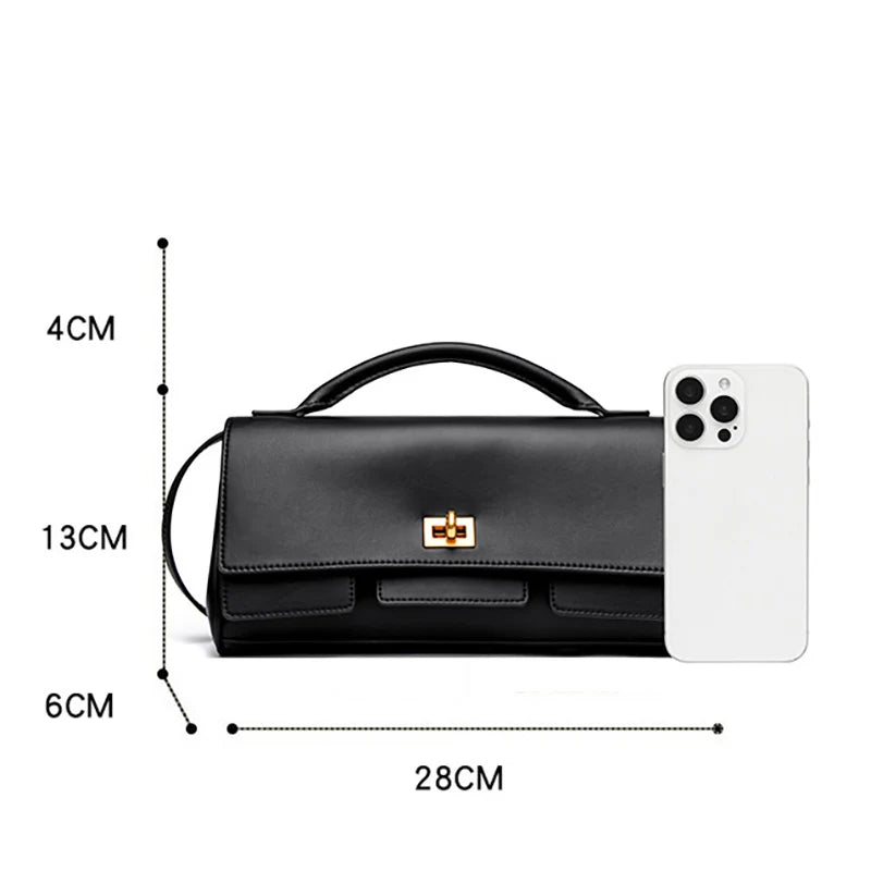 2025 New Luxury Design Top-Handle Bag For Women Evening Handbag Long Purse Solid Color Pu Shoulder Bags Fashionable Outfits