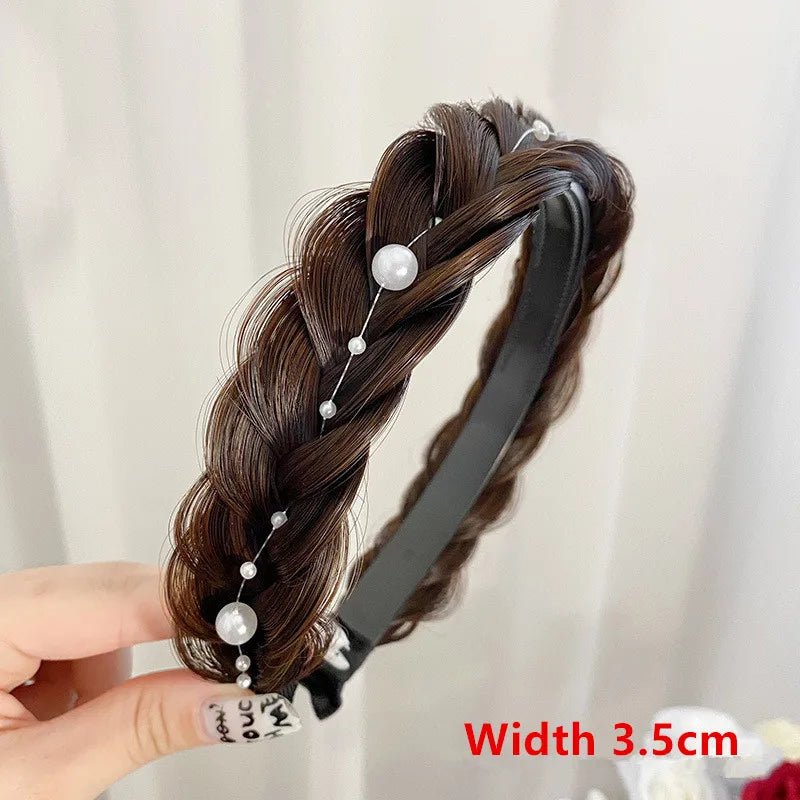 Wig Bangs Headband Synthetic Bangs Hair Extension Fake Fringe Natural Hair Clip on Hairpieces for Women Invisible Natural Clip