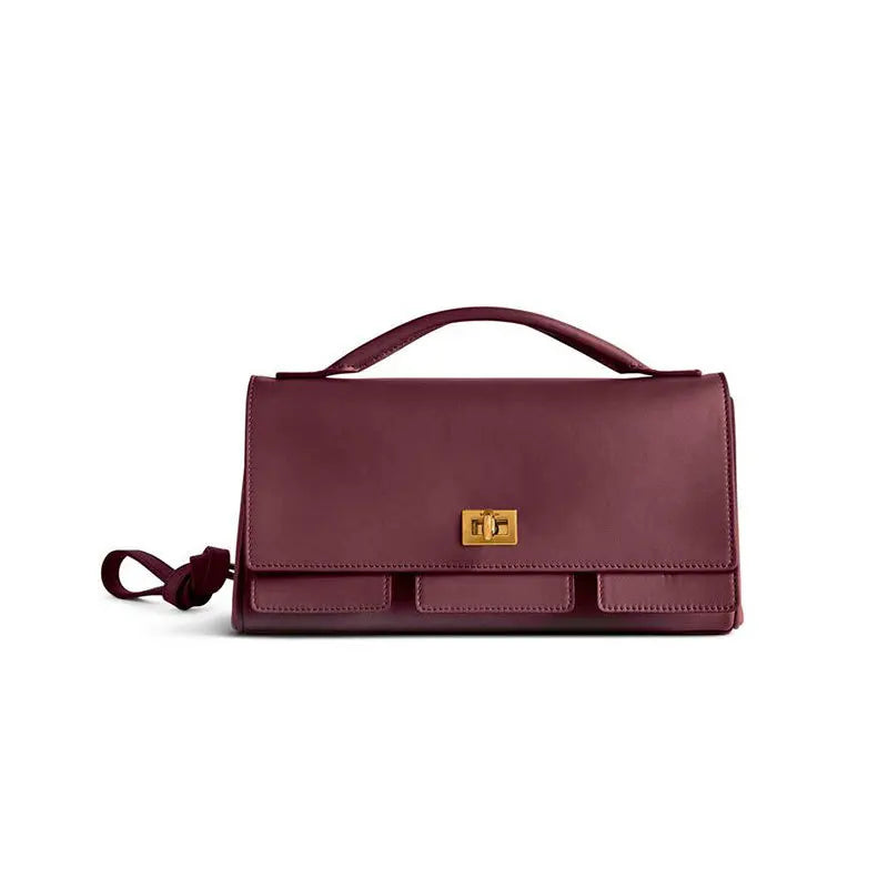 2025 New Luxury Design Top-Handle Bag For Women Evening Handbag Long Purse Solid Color Pu Shoulder Bags Fashionable Outfits