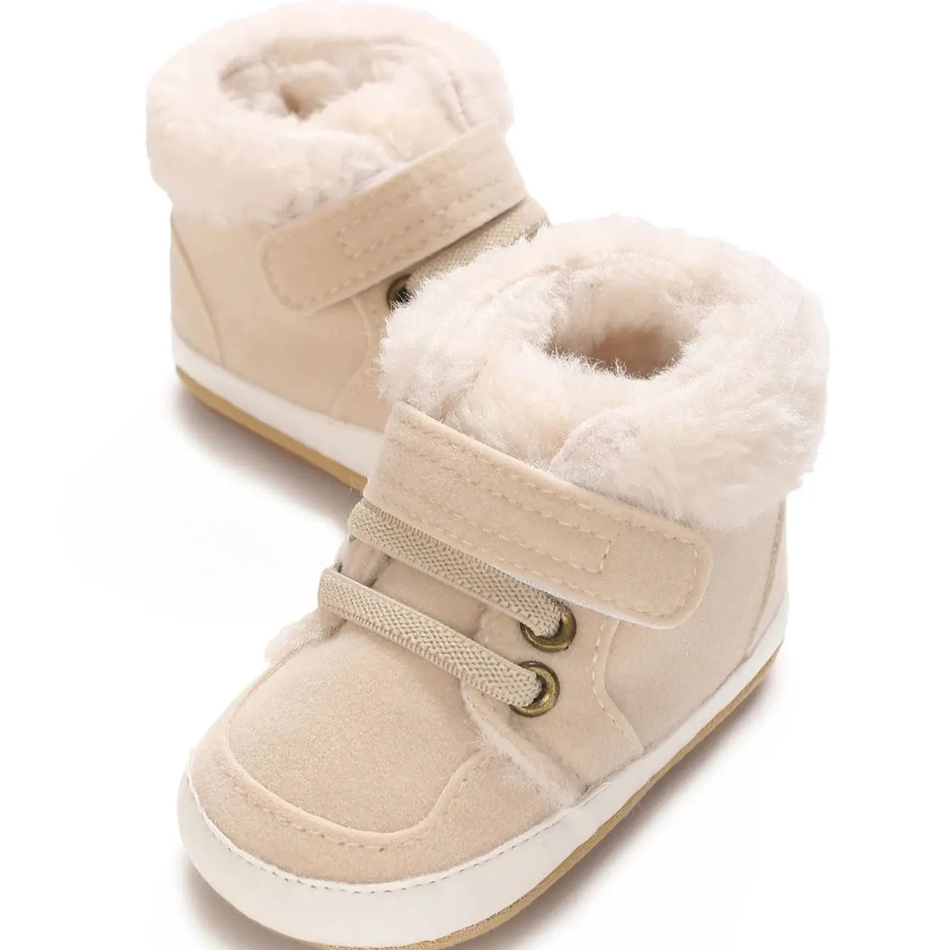 Baby Winter Boots - Soft Cotton Snow Shoes for Toddlers | Warm First Walkers 0-24M | Solid Color Design"