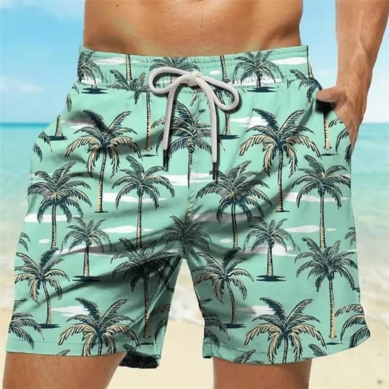 2025New Summer Boardshorts Men'S Board 3D Printed Beach Men Swimwear Shorts Swimsuit Swim Sports Gym Hawaii Joggers Pants Loose