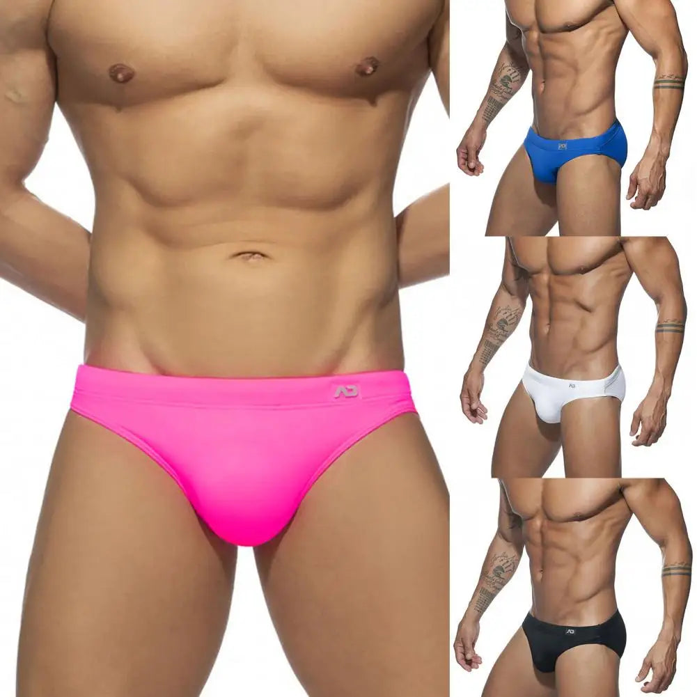 Pure Colors Jockstrap Low Waist Summer Men Swimwear for Water Sports