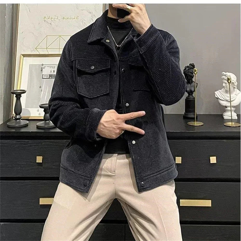Winter Fashion coat Men's Lapel Autumn Winter New Corduroy Jacket men clothing men jacket men clothing y2k tops Jacket Men's