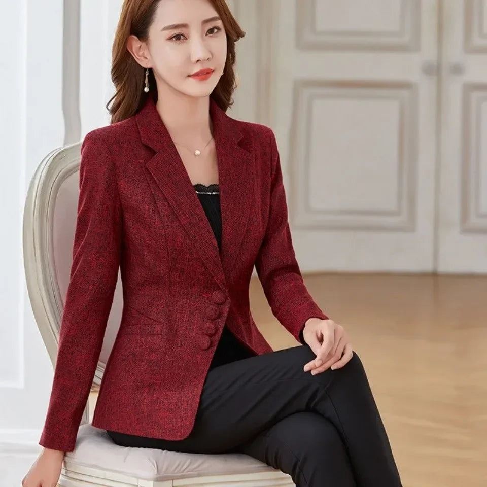 Fashion Women Blazers Jackets Work Office Lady Suit 2025 Slim Single Breasted Business Female Blazer Coats Formal Veste Femme