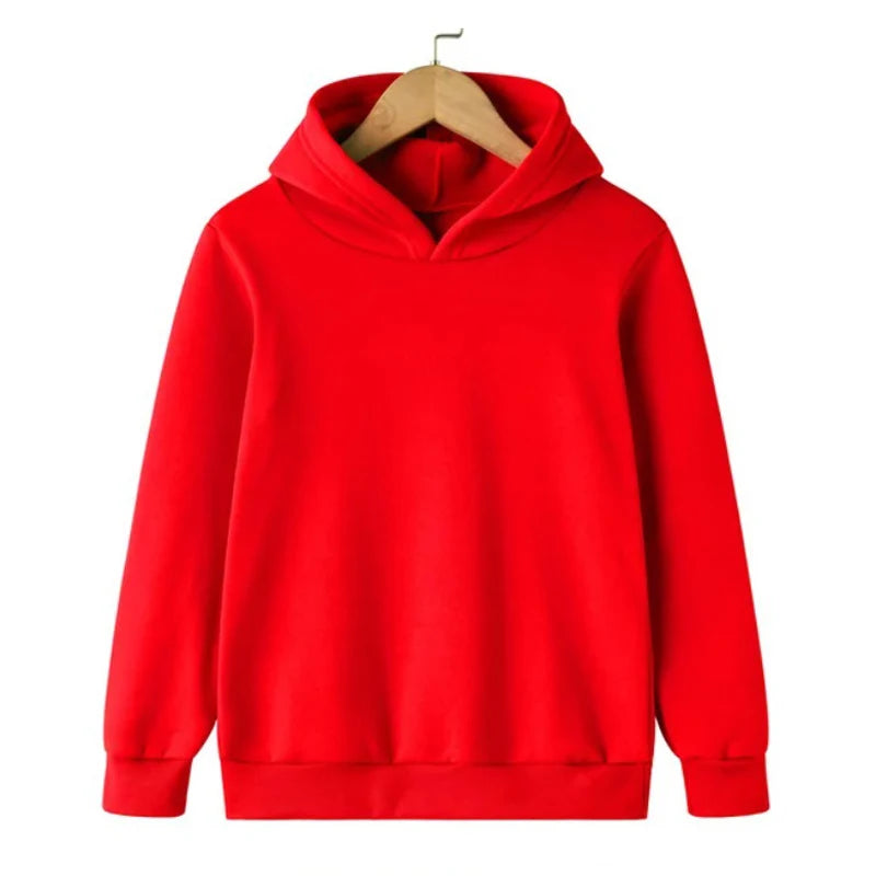 Child Sweatshirt Black Kids Clothes Autumn and Winter Children's Pullover Sweater with Fleece Hoodie Casual Children's Hoodie