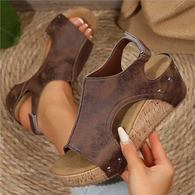 Sandals Shoes Women Summer Soft Women Shoe Slides Women's Sandals Wedge Shoes Woman Platform Heels Slippers Women Footwear