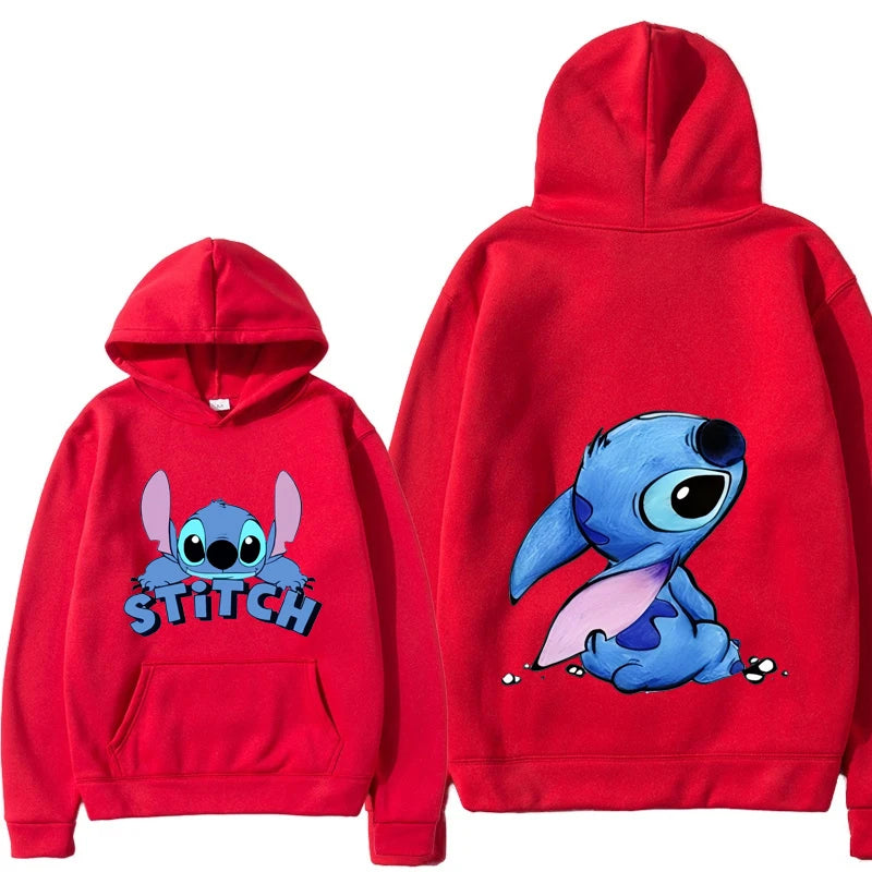 Miniso Fun Anime Autumn/Winter Hoodies Kids Hoodies Girls Boys Lilo and Stitch Sportswear Hoodies Casual Fashion Sweatshirts