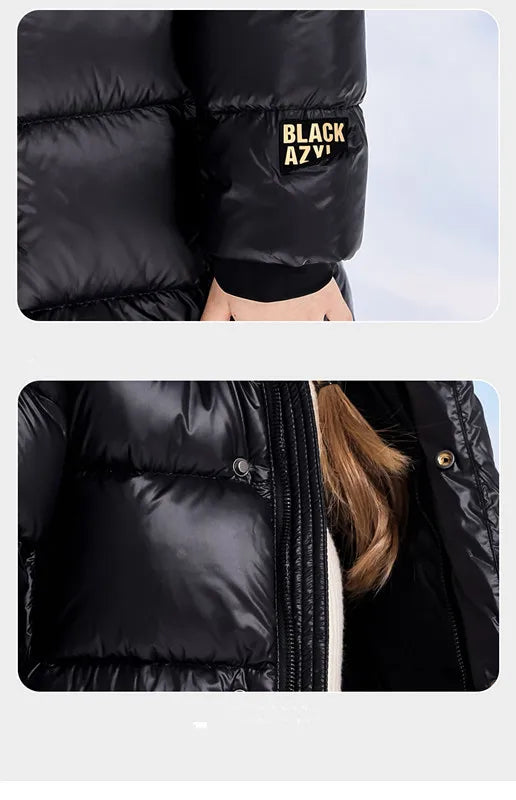 Children's Winter Down Jacket Thickness Long Warm Puffer Coat Boys Girls Waterproof Hooded Parkas Kids Snow Outerwear