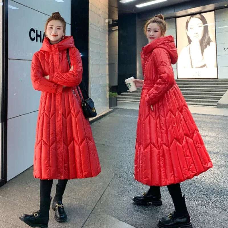 2024 New Winter and Autumn Women White Duck Down Hoodies Puffer Jackets Coats Warm Windproof Black White Coats Outerwear