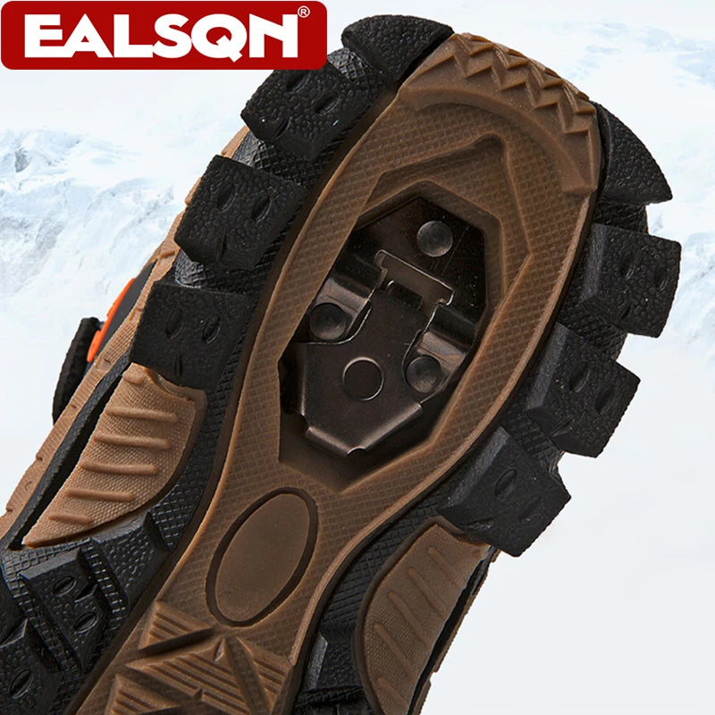 Boys' Winter Snow Boots Warm Fleece-Lined Anti-Slip Kids Boots Comfortable Warm School Children's Walking Cotton Shoes