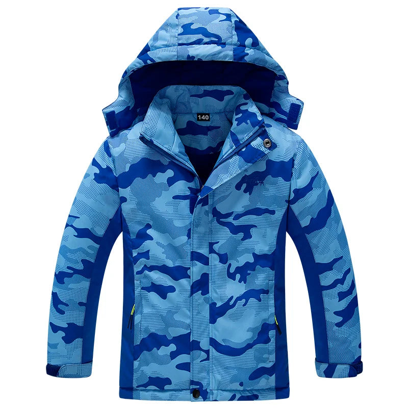 Dubbped Long Winter Coat For Children Boys Girls Jackets Overcoat Thick Kids Warm Outerwear Hooded Snowsuit Wind Proof Clothes