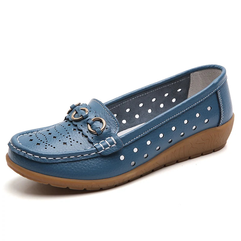 Woman Shoes Breathable Leather Shoes For Women Low Heels Casual Zapatos Mujer Elegant Heel Women's Shoes Flats Female Footwear
