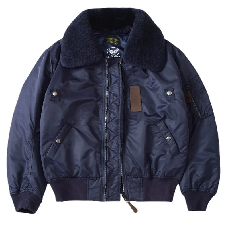 Winter New Thick Windproof and Warm Men's Jacket, Retro Fashionable Loose Solid Color Workwear, Winter Cotton Jacket