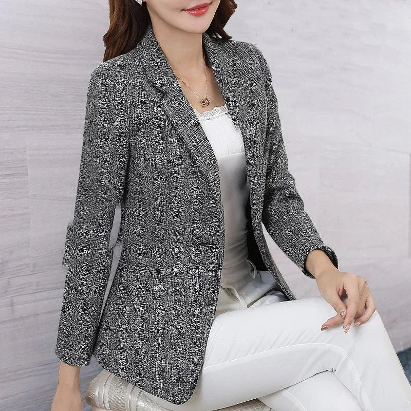 Fashion Women Blazers Jackets Work Office Lady Suit 2025 Slim Single Breasted Business Female Blazer Coats Formal Veste Femme