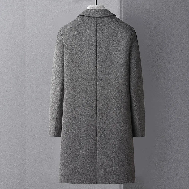 2024 new arrival long style winter jacket fashion High Quality Woolen Coat Men's Wool trench coat Men Dress Jacket Size M-4XL