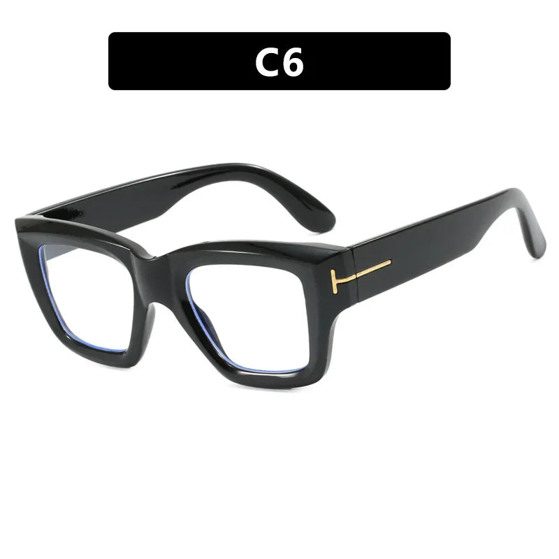 Fashion Square Sunglasses2025 Women Brand T-Shaped Large Frame Sun Glasses Trendy Hip Hop Eyewear Shadow for Female Eyeglasses