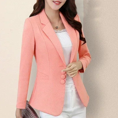 Fashion Women Blazers Jackets Work Office Lady Suit 2025 Slim Single Breasted Business Female Blazer Coats Formal Veste Femme