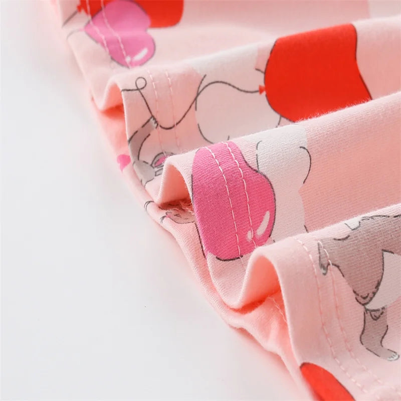 Jumping Meters 2-7T Long Sleeve Princess Girls Dresses Hearts Children's Clothes Party Fashion Kids Frocks