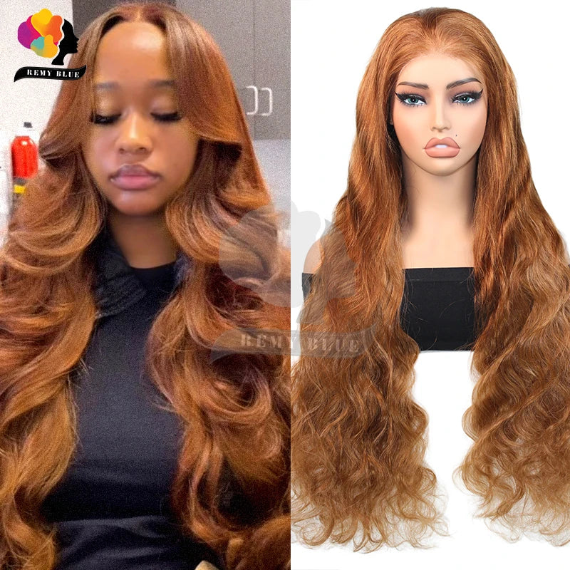 9x6 Wear and Go Wigs Human Hair Pre Plucked Pre Cut Burgundy/Ginger Blonde Wigs Body Wave Human Hair Wigs