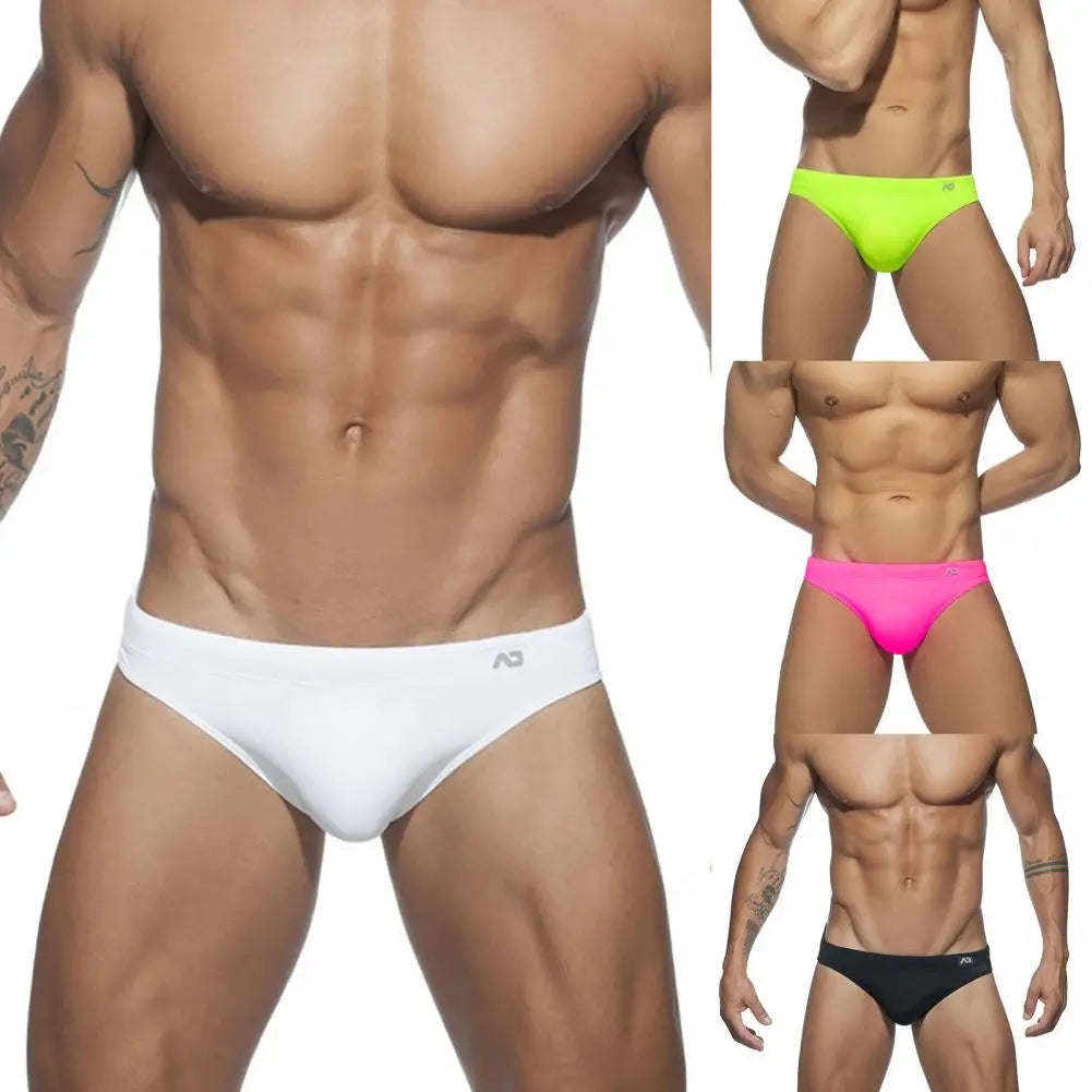 Pure Colors Jockstrap Low Waist Summer Men Swimwear for Water Sports