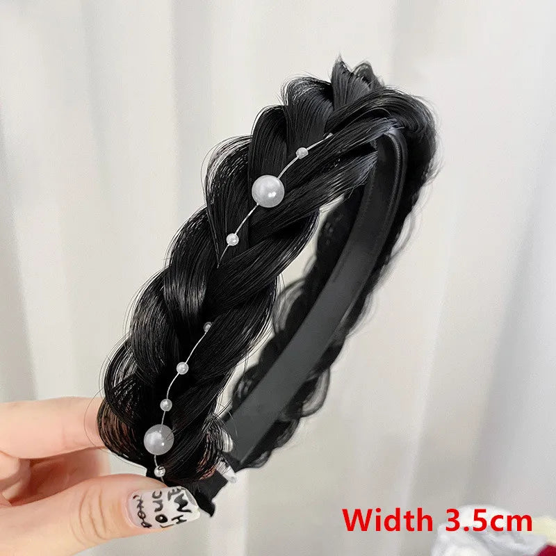 Wig Bangs Headband Synthetic Bangs Hair Extension Fake Fringe Natural Hair Clip on Hairpieces for Women Invisible Natural Clip