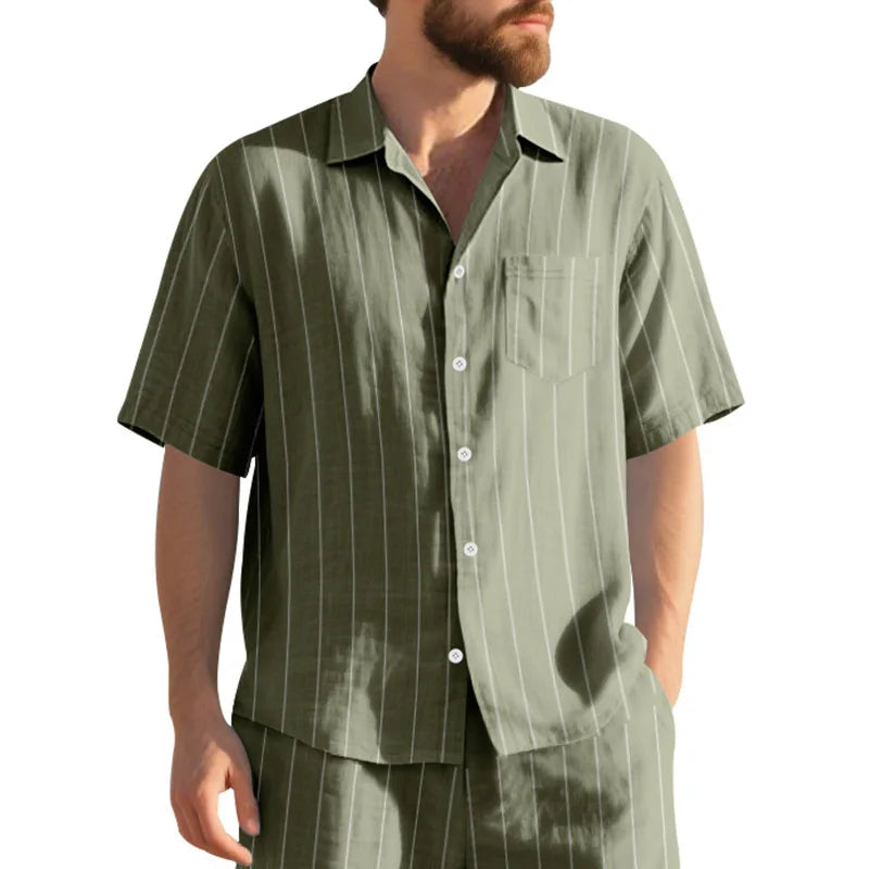 Shirt, men's short-sleeved inner with non-ironing loose casual jacket, ruffian handsome white boys shirt