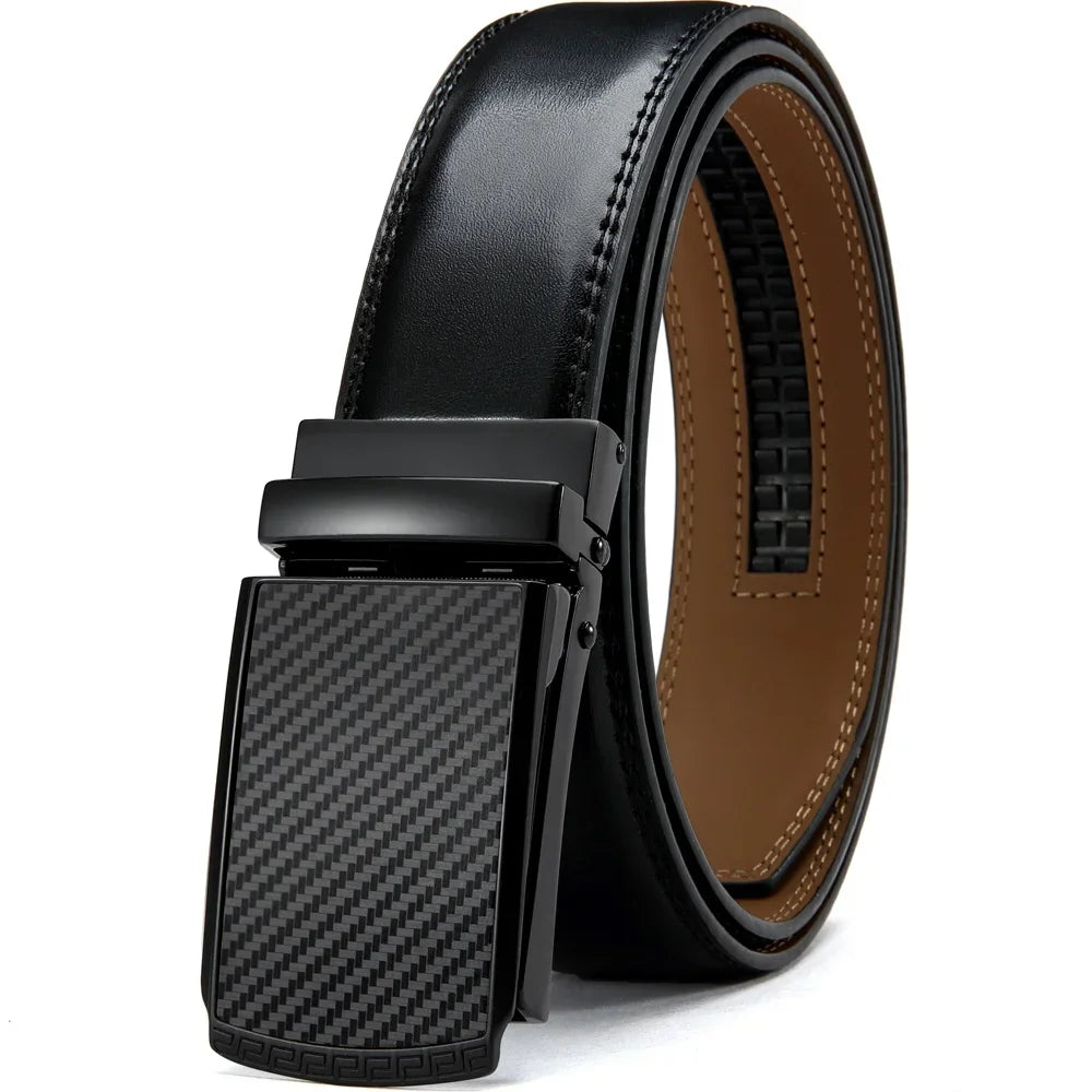 Mens Leather Belt Multiple Automatic Available Belts Leisure Fashion Ratchet Belts for Men Pants Waistband
