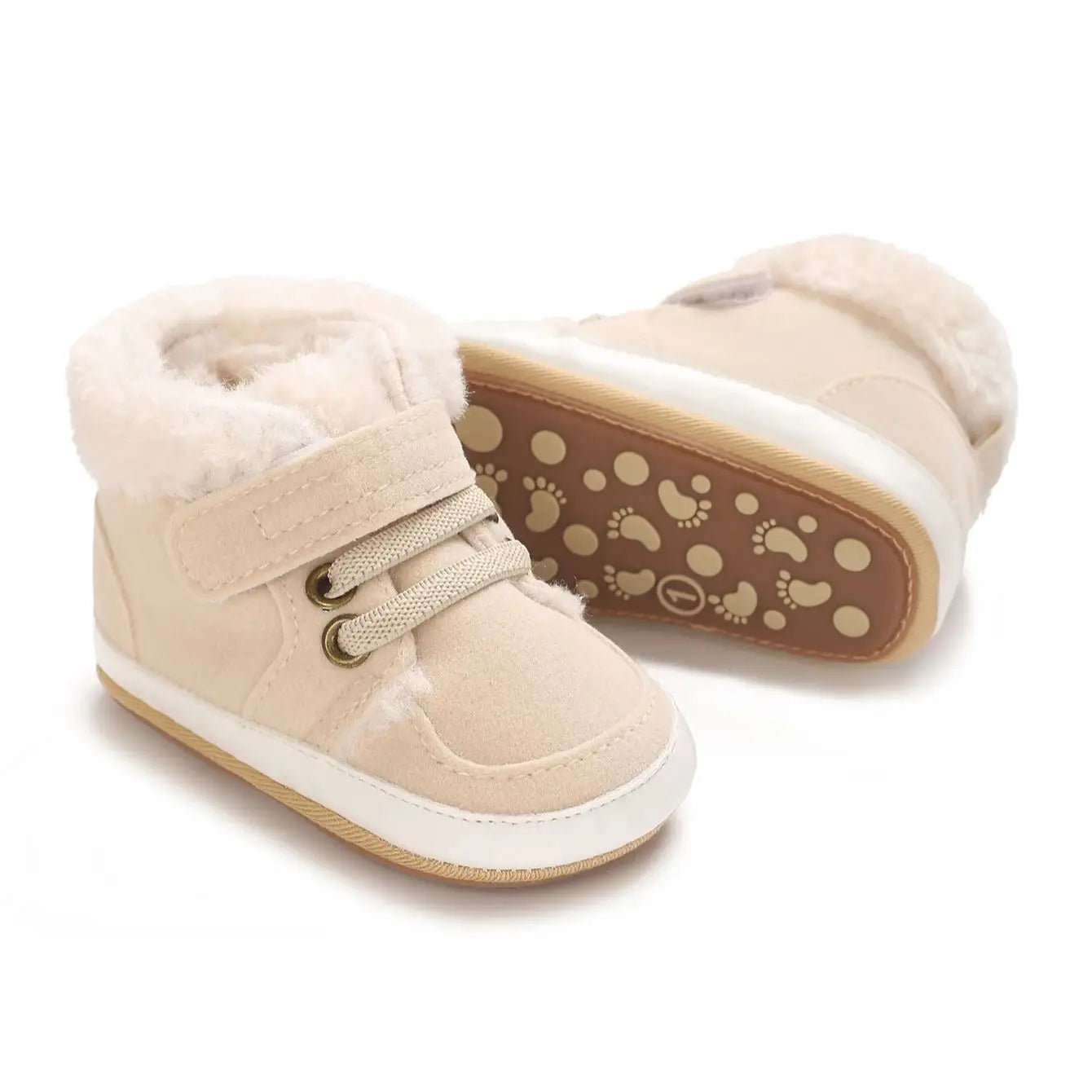 Baby Winter Boots - Soft Cotton Snow Shoes for Toddlers | Warm First Walkers 0-24M | Solid Color Design"