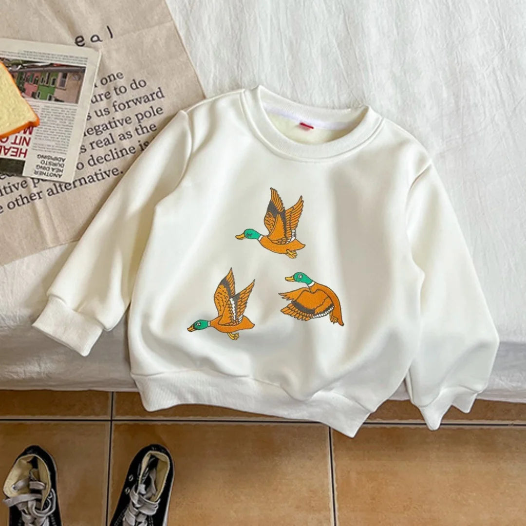 2024 winter warm sweaters for girls fleece thicken kids sweatshirts cartoon tops toddler boys clothing
