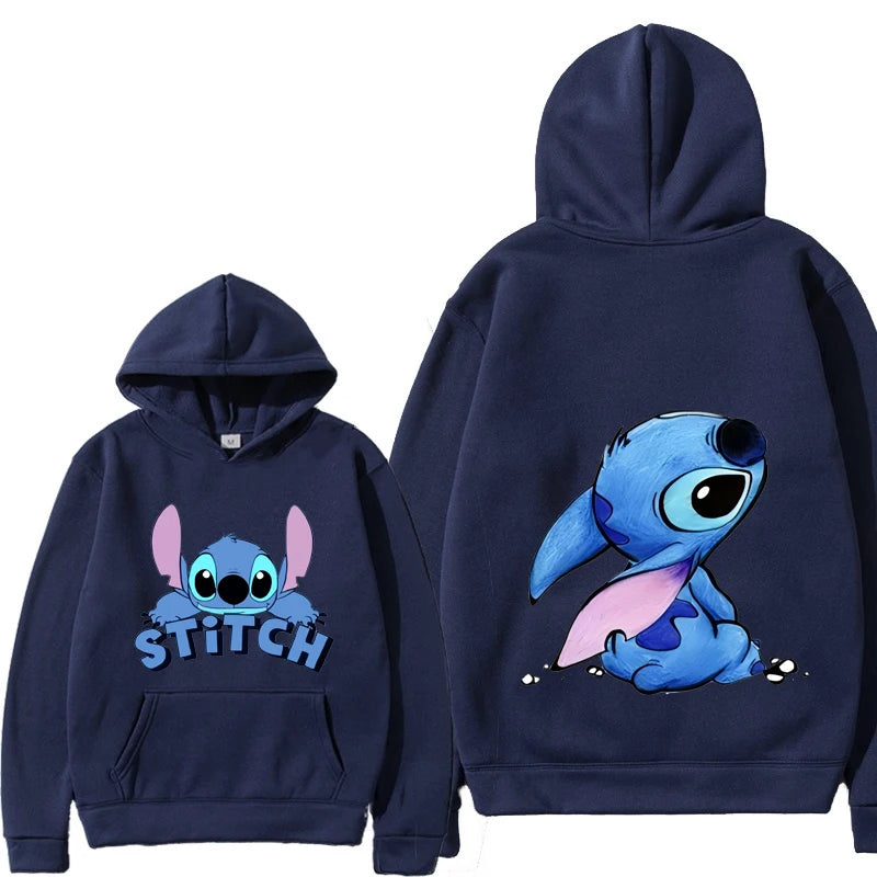 Miniso Fun Anime Autumn/Winter Hoodies Kids Hoodies Girls Boys Lilo and Stitch Sportswear Hoodies Casual Fashion Sweatshirts