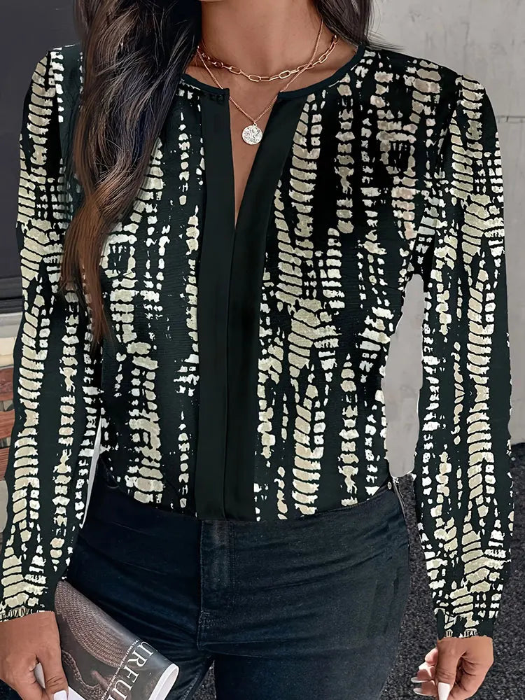 Women's plus size shirt summer chic elegant shirt casual women's fashionable shirt