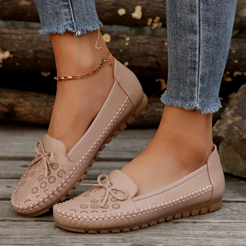 Women's Shoes 2025 New Slip on Women's Flats Casual Round Toe Flat Shoes Women Breathable Loafers Shallow Comfort Shoes Ladies