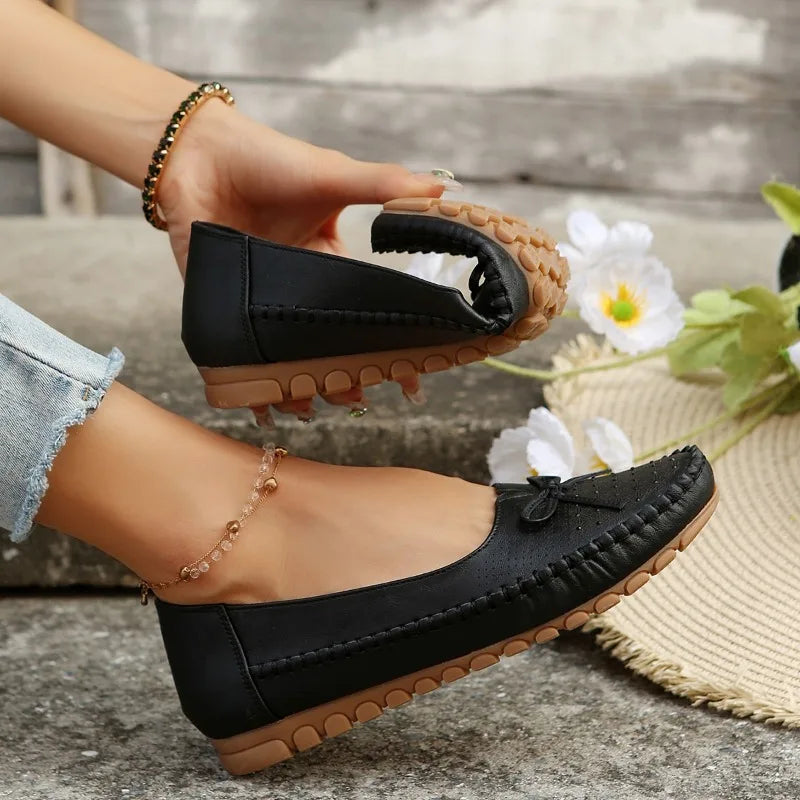Women's Shoes 2025 New Slip on Women's Flats Casual Round Toe Flat Shoes Women Breathable Loafers Shallow Comfort Shoes Ladies