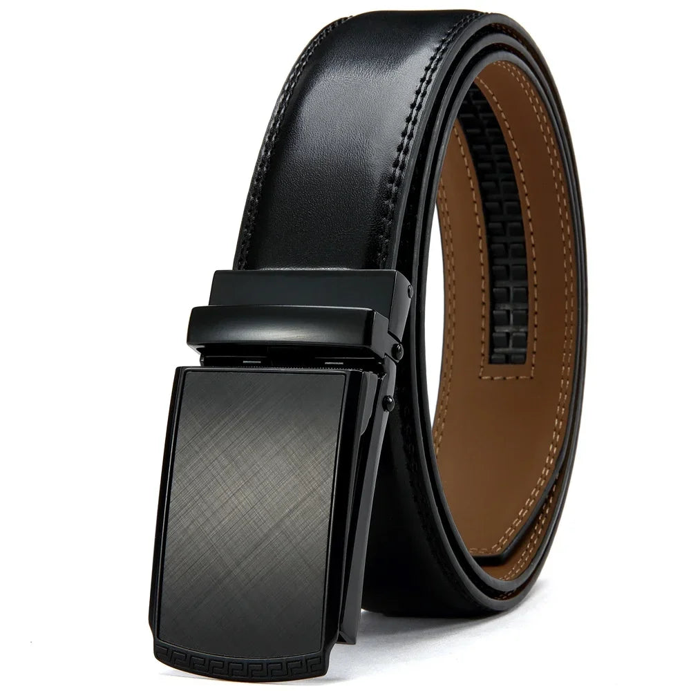 Mens Leather Belt Multiple Automatic Available Belts Leisure Fashion Ratchet Belts for Men Pants Waistband