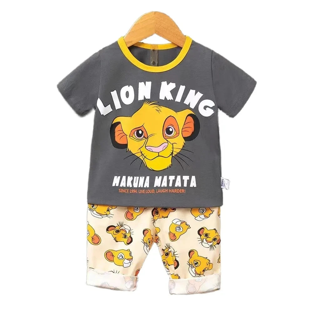 Boys Clothes set 2025 summer Cartoon Suit For Kids Fashion Leisure Boy Clothings Set 1-4year kids clothes