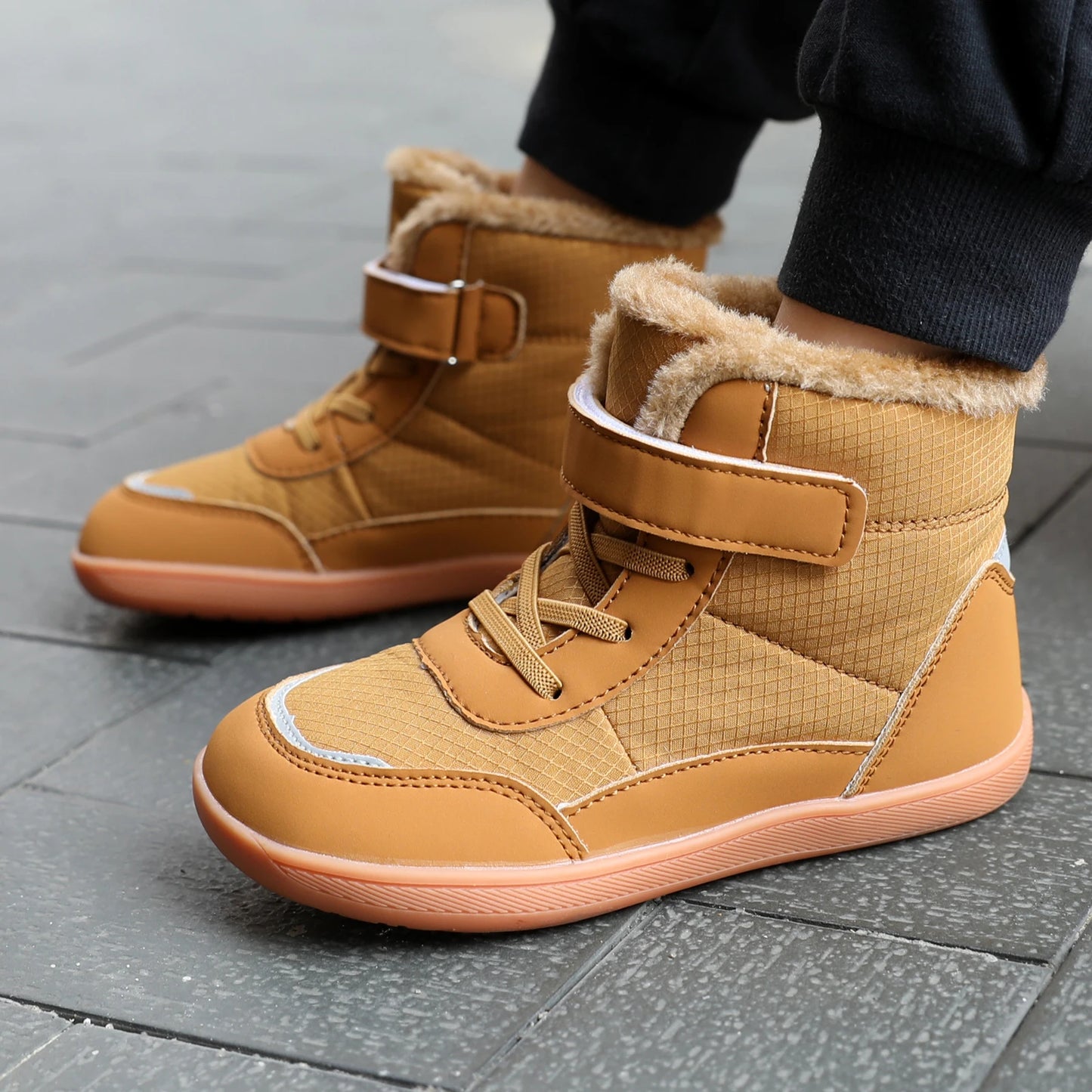 New Children's Winter Shoes Snow Long Boots Winter Cotton Boots Thick Cotton Shoes Velvet Warm Walking Shoes For Girl and Boy